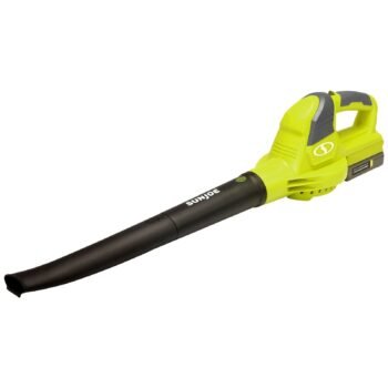 Restored Sun Joe 20VIONLT-BLW-SJG | 20 Volt Max Cordless Blower & Sweeper - 2.5 Amp Battery & Charger - Green (Refurbished)