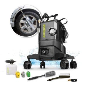 Restored Sun Joe SPX3000-QW2 Electric Pressure Washer W/ Wheels | 7-Pc Accessory Kit | 14.9-Amp | 2200 Rated PSI | 1.1 Rated GPM (Refurbished)