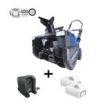 Restored Snow Joe 24V-X2-SB22 | 48-Volt* MAX IONMAX Cordless Single-Stage Snow Blower Kit  W/ 2 x 8.0-Ah High Performance Batteries | High Speed Dual Port Charger (Refurbished)
