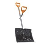 Ergie Shovel ERG-SNSH18 Steel Shaft Impact Resistant Snow Shovel, 18-Inch Shovel, 48-Inch Shaft, Push/Scoop Combination Blade (Open Box)